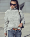 Дамски пуловер 7211 сив