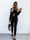 Дамски комплект сако и панталон 5297 черен 