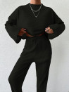Дамски ефектен комплект блуза и панталон AR31240 черен 