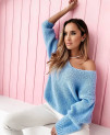 Дамски пуловер 00888 светло син