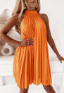 Дамска свободна рокля Солей A1072 оранжев 