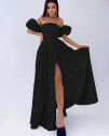 Дамска дълга  рокля L8513 черен 