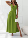 Дамска дълга рокля A1817 зелен 