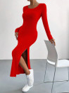 Дамска ежедневна рокля с цепка AR3062 червен 