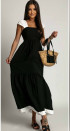 Дамска ефектна рокля T7776 черен 