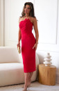 Дамска елегантна рокля L9011 червен 