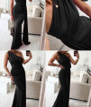 Дамска дълга елегантна рокля 24092 черен 