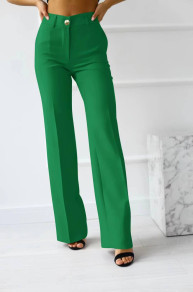 Дамски прав панталон A0834 зелен 