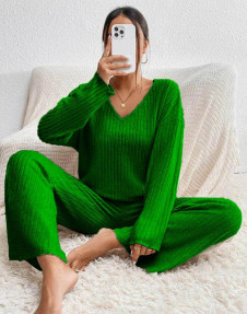 Дамски комплект блуза и панталон AR1287 зелен 