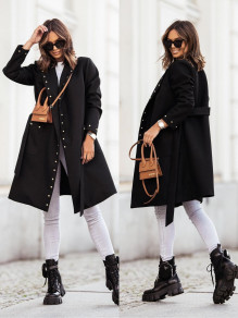 Дамско атрактивно палто 6857 черен 
