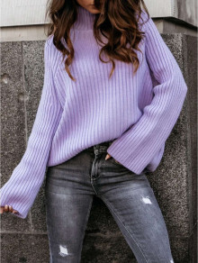 Дамски стилен пуловер 00787 лилав 