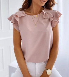 Дамска стилна блуза 6507 розов 