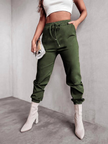 Дамски спортен панталон 99252 маслено зелен 