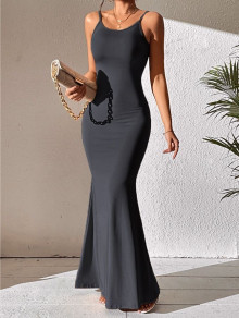 Дамска дълга рокля K3216 черен 