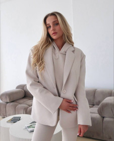 Дамско спортно-елегантно сако E5298 beije