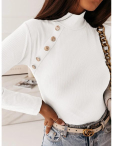 Дамска блуза с копчета YY1105 бял 