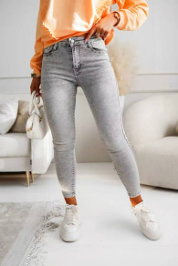 Дамски дънки с кристали slim fit K00772