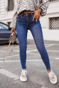 Дамски изчистени дънки slim fit K1628