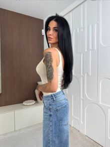 Дамски изчистен потник E3026 beije