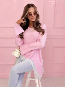 Дамска туника с дантелен акцент K8004 rose