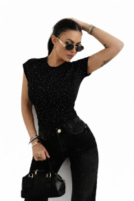 Дамска блуза с кристали NG3787 black