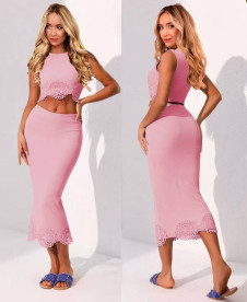 Дамски сет с дантела K26668 rose