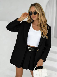 Дамски елегантен сет сако и пола KC799 black