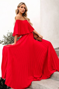 Дамска рокля Солей X3575 червен 