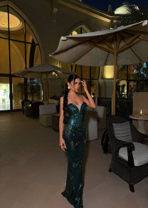 Дамска дълга елегантна рокля ATE4651