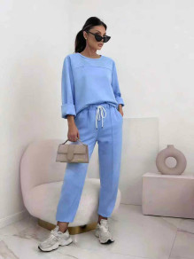 Дамски спортно-елегантен сет K12690 light blue