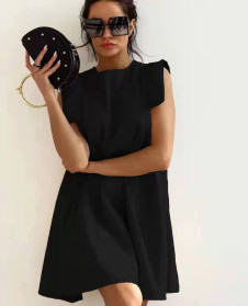 Дамска ефектна рокля A1043 черен 