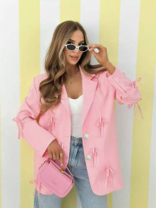 Дамско oversize сако с панделки K26550 rose