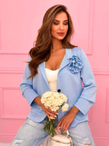 Дамско елегантно сако K26560 light blue