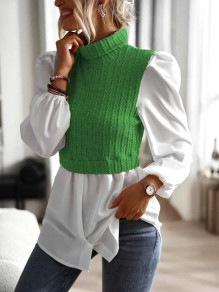 Дамска ефектна блуза B4844 светло зелен 