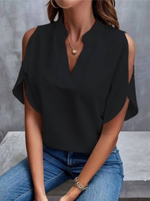 Дамска блуза с голо рамо 87012 черен 