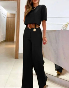 Дамски комплект блуза и панталон 24013 черен 