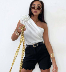 Дамски топ с едно рамо MB2419 white