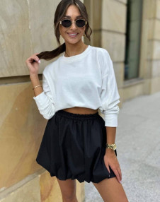 Дамска къса пола тип балон L245056 black