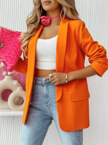 Дамско елегантно сако K9612 оранжев 