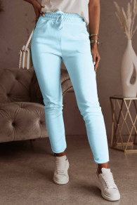 Дамски панталон с връзки K1114 светло син 
