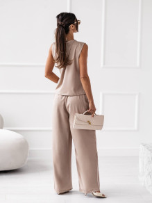 Дамски елегантен комплект E2986 капучино 