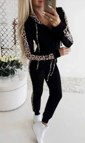 Дамски спортно-елегантен екип K3169 черен 