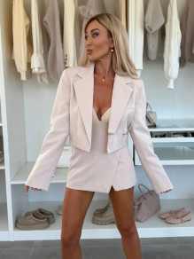 Дамски елегантен комплект L007118 бежов 