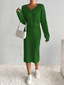 Дамски комплект пола и блуза AR3286 зелен 