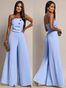 Дамски Солей гащеризон без презрамки L008046 светло син 