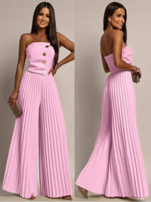 Дамски Солей гащеризон без презрамки L008046 розов 