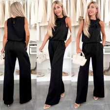 Дамски елегантен гащеризон K8079 черен 