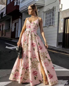 Дамска дълга рокля с принт 2198212