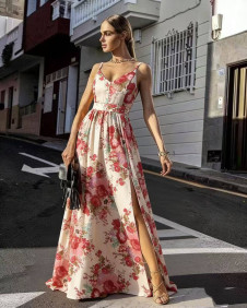 Дамска дълга рокля с принт 2198213