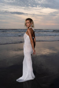 Дамска плажна рокля N1296 бял